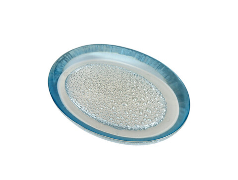 Savoniera, drop, 10x13.5x2.5 cm, polirasina, turcoaz