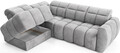 Coltar extensibil stanga 4 locuri ELTAP, LT-04SO, Falconn, 258x208x107 cm, lemn/poliester, gri