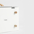 Cutie pentru paine Bien, Homla, 33x24x19 cm, inox/bambus, alb
