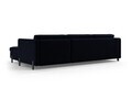 Coltar extensibil stanga 4 locuri, Gloria, Micadoni Home, 266x170x88 cm, catifea, albastru regal