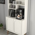 Dulap de bar pentru cafea, Hommy Craft, Lyon 80, PAL, Crema/Nuca