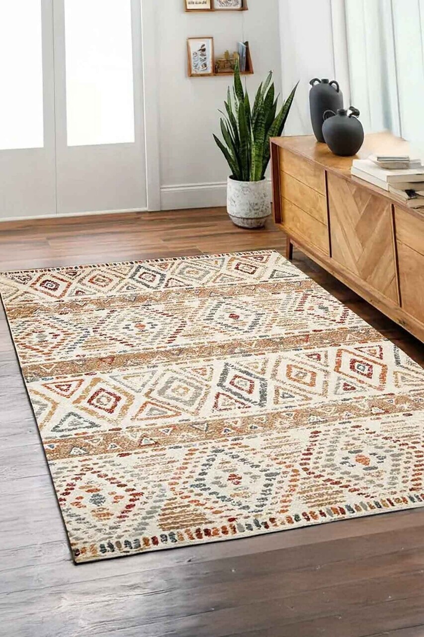 Covor, CLR-7348-33, 100x150 cm, Poliester, Multicolor — imaginea 2