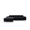 Coltar extensibil stanga 3 locuri ELTAP, LT-06VE, Grayson, 278x205x92 cm, lemn/poliester, gri inchis