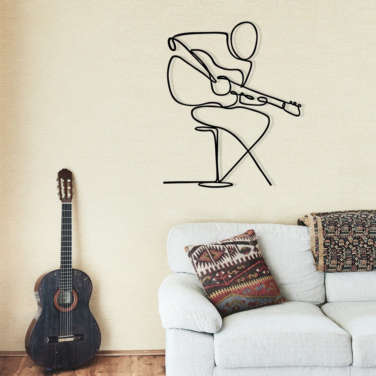 Decoratiune de perete, Sentimiento 332, Dimensiune: 46 x 56 cm, Negru - view 2