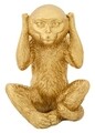 Set 3 decoratiuni, Mauro Ferretti, Monkey, 6.3 x 2 x 9.2 cm, polirasina, auriu