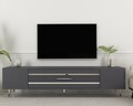 Comoda TV, Olivia, Dekolp2, Antracit / Argintiu
