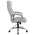 Scaun de birou Beta, Pakoworld, 65x70.5x111 cm, piele ecologica, gri