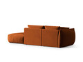 Canapea modulara 3 locuri cotiera dreapta, Chris-184, Micadoni Home, 315x100x80 cm, catifea, teracota