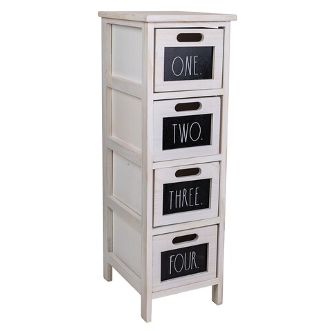 Comoda cu 4 sertare One, Creaciones Meng, 26x32x81 cm, lemn de paulownia