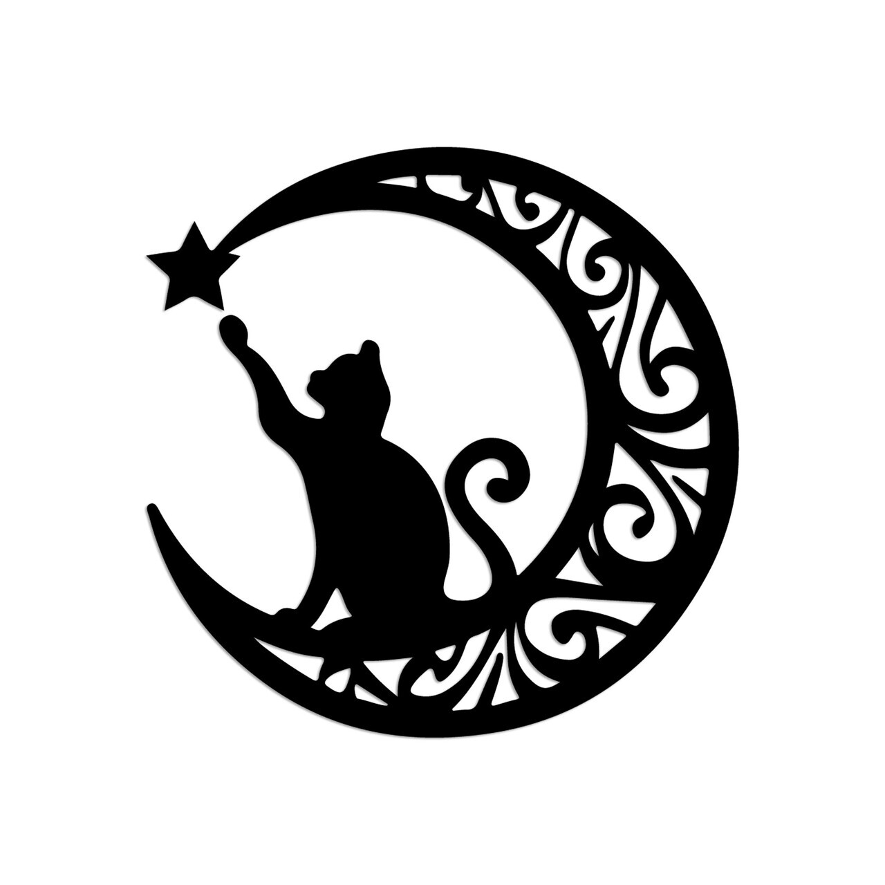 Decoratiune de perete, Cat 3, Dimensiune: 55 x 55 cm, Negru — imaginea 4