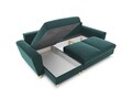 Coltar extensibil reversibil 4 locuri, Moghan, Micadoni Home, GL, 241x145x88 cm, catifea, albastru petrol