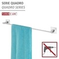 Suport pentru prosoape, Wenko, Turbo-Loc®, 64 x 6.5 x 7 cm, inox/plastic
