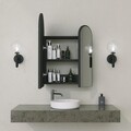 Dulap de baie, Neostill, Classe Cabinet, 12x45x50 cm, MDF , Negru
