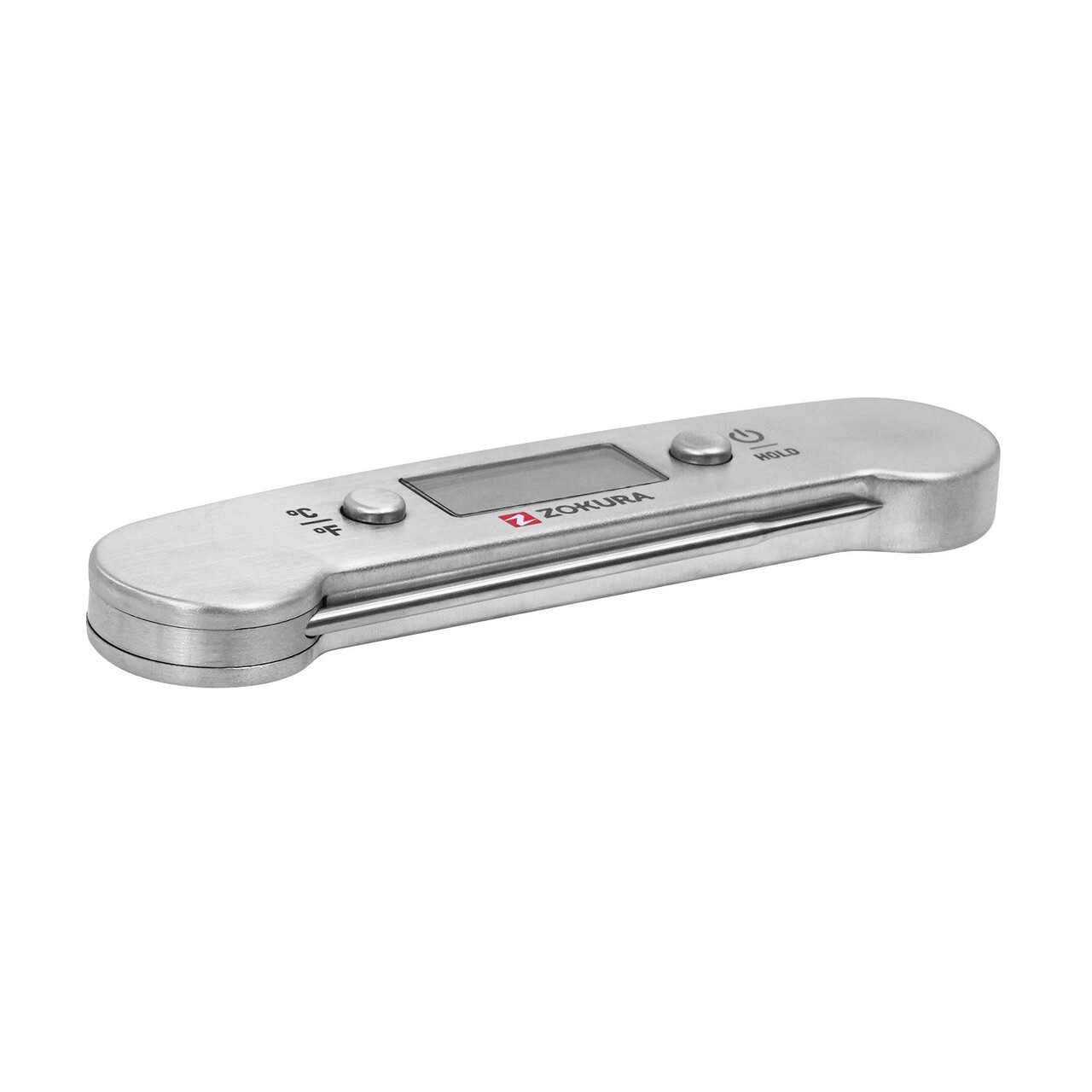 Termometru digital retractabil, din inox - Zokura - imagine 2