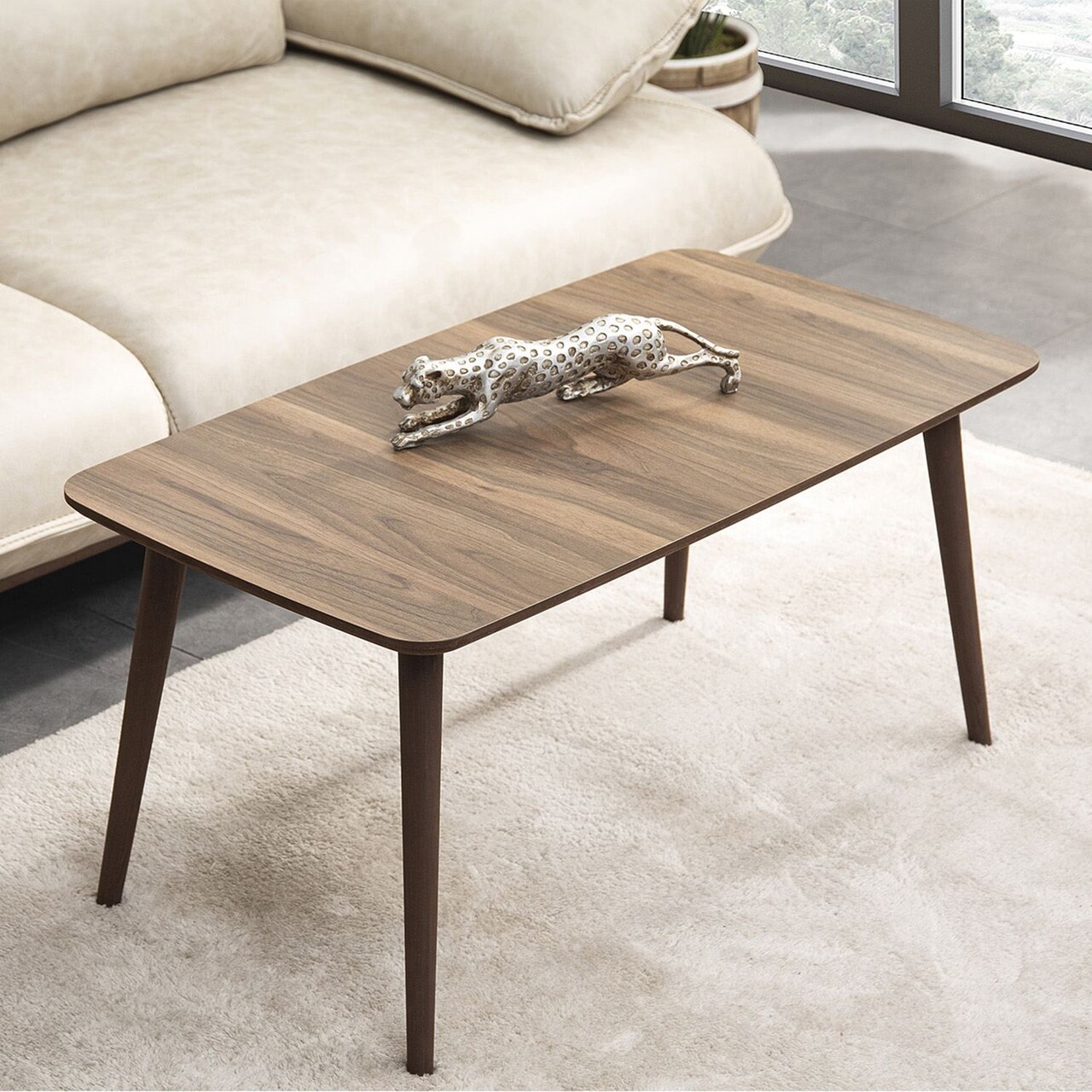 Masuta de cafea, Hanah Home, Luci, 100x45x53 cm, Maro