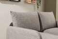 Canapea extensibilă cu 2 locuri, Futon, 859FTN2874, Metal , Gri deschis