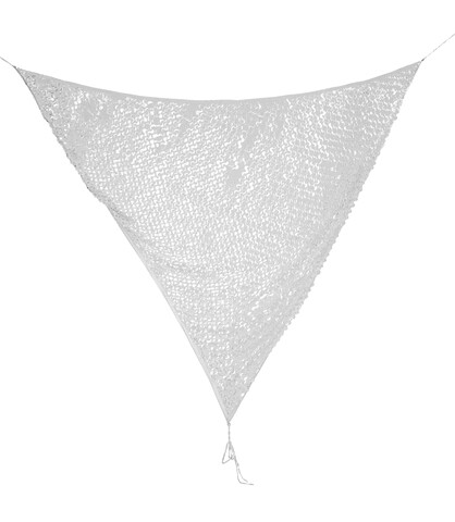 Parasolar triunghiular Moon, Bizzotto, 360 x 360 cm, poliester, alb Gradina