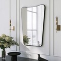 Dulap de baie cu oglindă, Neostill, Bella Cabinet, MDF , Negru