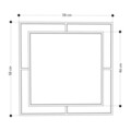 Oglinda Corner, Decortie, 58x2 cm, metal, negru