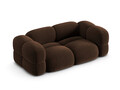Canapea 3 locuri, Loretto, Cosmopolitan Design, 210x100x68 cm, catifea, ciocolata