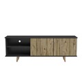 Comoda TV, Cordelia, FRN-9002-3, Lemn / Negru / Pin Atlantic