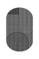 Covor, CLR-7188-Gri-Oval-4, 60x200 cm, Poliester, Gri