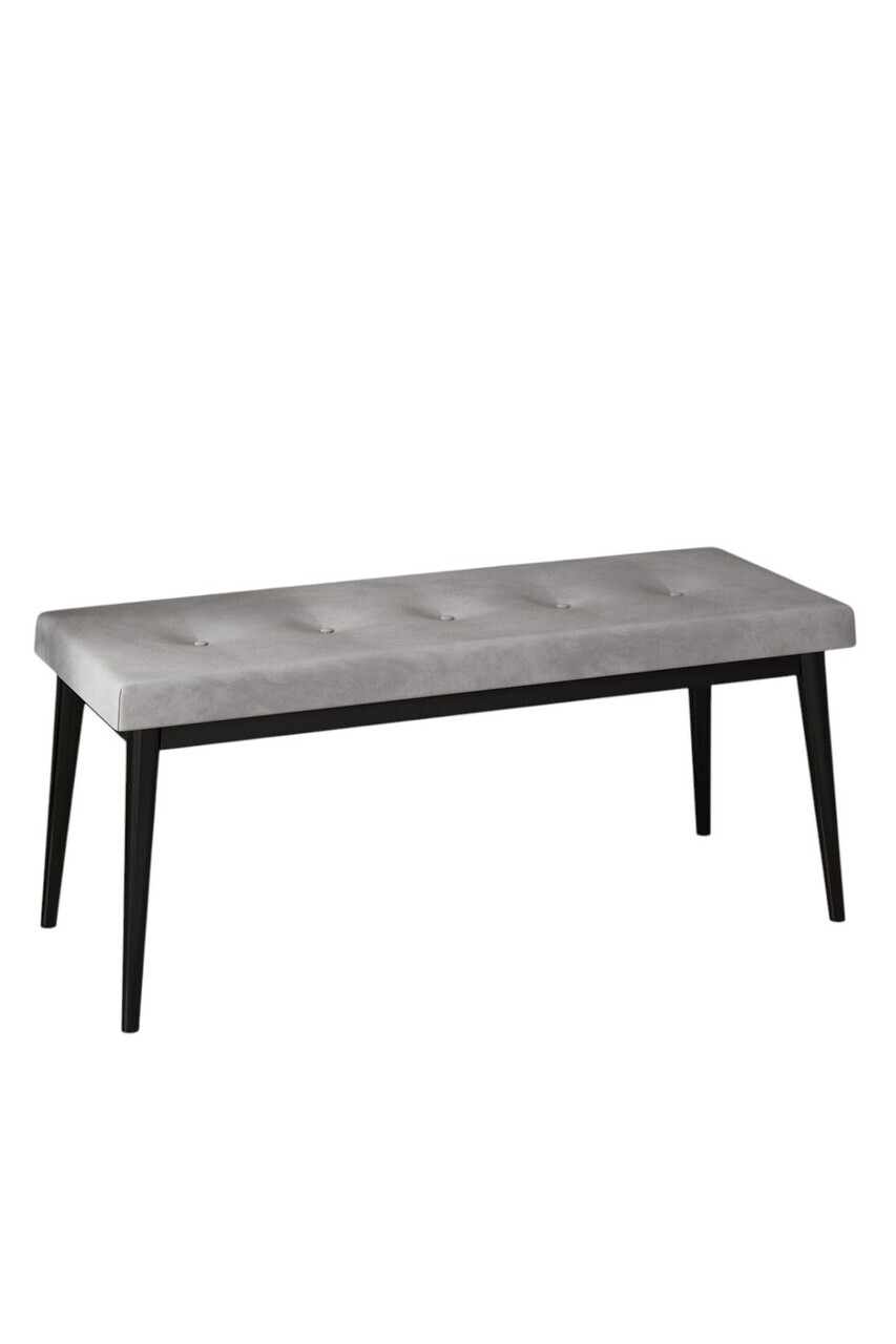 Banca, Hanah Home, Arwen Bench, Gri/Negru — imaginea 2