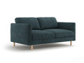 Canapea 2 locuri, Eden, Micadoni, 146x92x90 cm, tesatura structurata, verde albastrui melanj