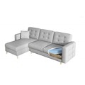 Coltar extensibil reversibil 3 locuri ELTAP, AsgL-01, Asgard, 248x162x93 cm, lemn/poliester, negru
