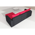 Coltar extensibil reversibil 3 locuri ELTAP, Livio, 237x150x72 cm, lemn/poliester, gri inchis/albastru inchis