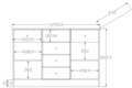 Dulap, Rabi, Rb-168-04-001, 130x85x43 cm, Alb mat