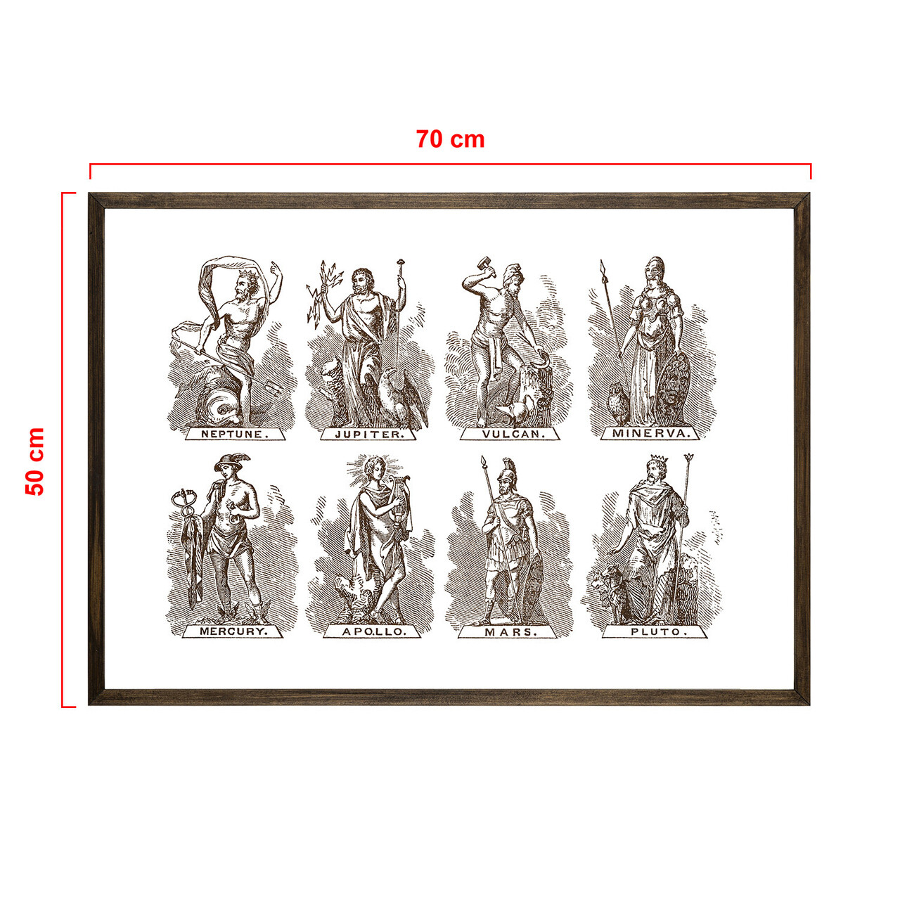 Tablou decorativ, TD139, Lemn, Desenat manual, Natural