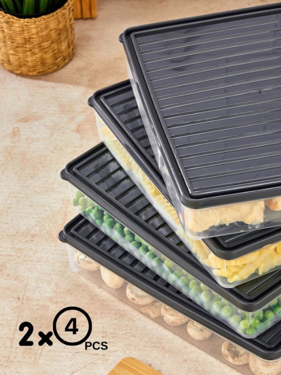 Set recipiente depozitare, Hermia, 452PTR1151, Antracit - view 2