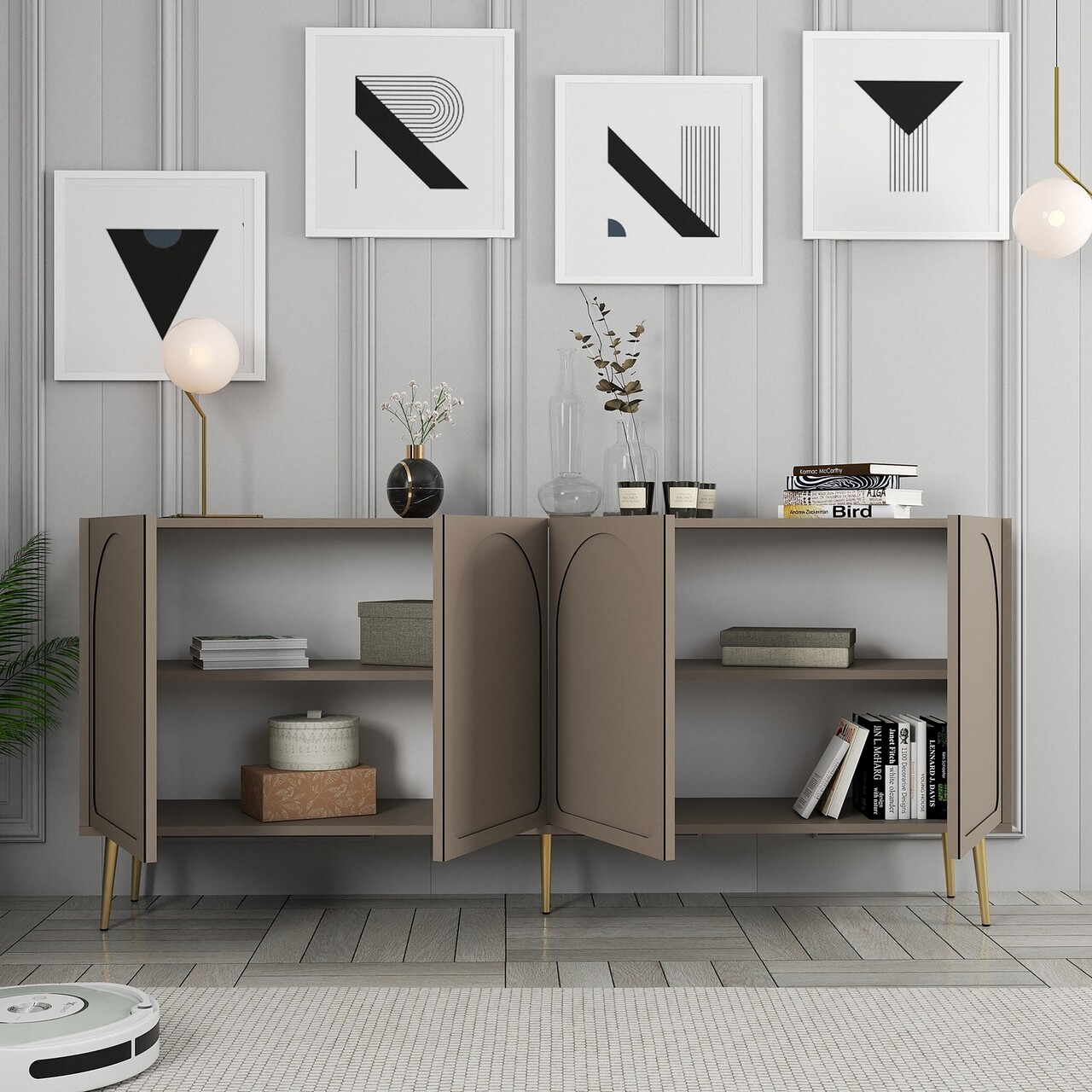 Consola, Hommy Craft, Lyon 80, 180x80x35 cm, PAL, Atlas / Aur - 2 | YEO