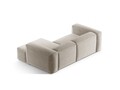 Coltar dreapta 2 locuri, Bergamo, Cosmopolitan Design, 244x152x70 cm, tesatura structurata, bej