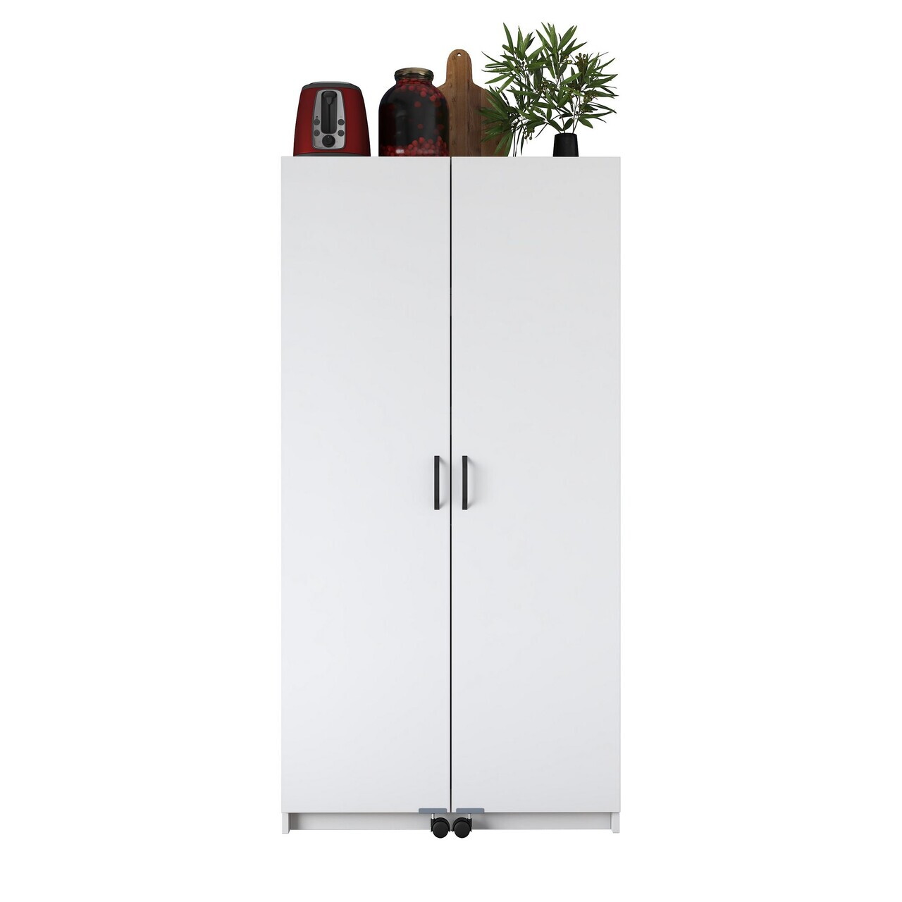 Dulap multifunctional, Hanah Home, JE103, 90x180x42 cm, PAL melaminat, Alb - view 8