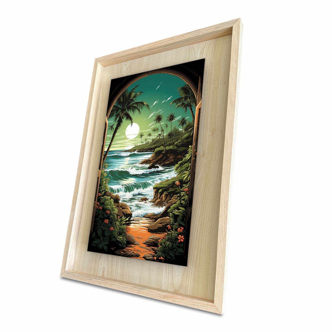 Tablou decorativ, Ahsakca, Fundal: 100% MDF de arțar (grosime: 2,7 mm) Vopsea: 100% MDF (grosime: 5 mm), Multicolor - view 4