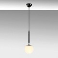 Lustra, Fulgor, 942FLG1308, Metal, Alb/Negru