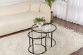 Set masuta de cafea, Nordure, Aurum, Negru/Transparent