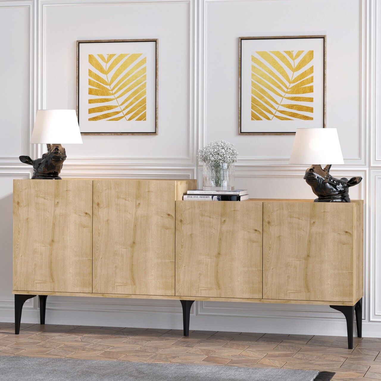 Consola, Emerald, Orso, 180x85x40 cm, Maro - 2 | YEO