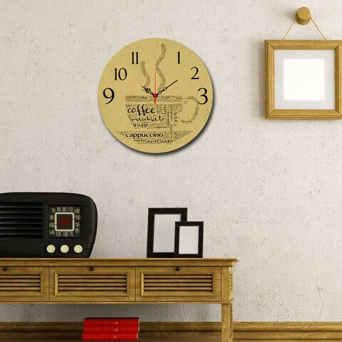 Ceas de perete, ms-23, mdf, ø40 cm, multicolor