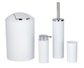 Set de baie 4 piese Calvo, Wenko, ABS/inox, alb/argintiu