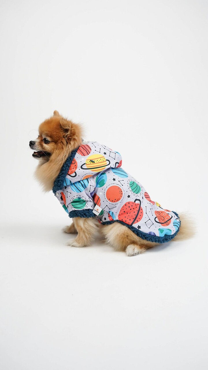 Hanorac pentru câini, Paws &amp; Whiskers, Galaxy Raincoat, Multicolor - view 2