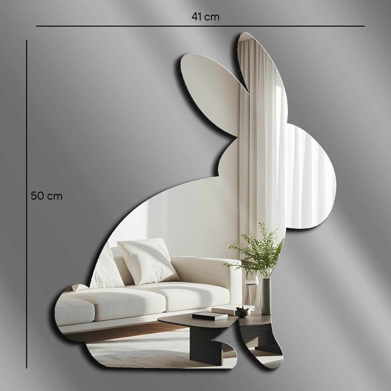 Oglinda decorativa, EAS001SILVER, Partea de jos: 100% EVA (Grosime: 10 mm), Argintiu - view 4