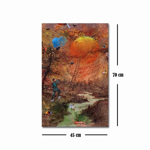 Tablou decorativ, FAMOUSART-061, Canvas, Dimensiune: 45 x 70 cm, Multicolor