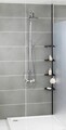Etajera extensibila de colt, Allstar, Opal, 19.5 x 26 x 85-250 cm, metal, negru