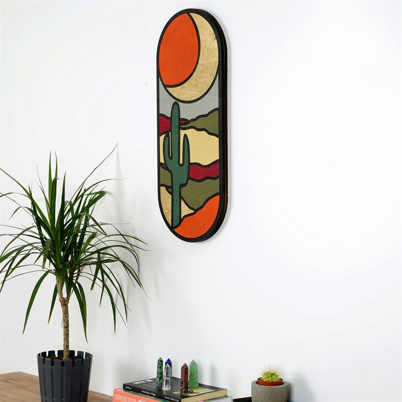 Decoratiune de perete, ART059, PAL, Dimensiune: 53 x 22 x 2 cm, Multicolor - 1 | YEO