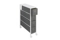 Raft de nisa cu 4 sertare Maximex, Niche, 58x20x79 cm, polipropilena, alb/gri antracit