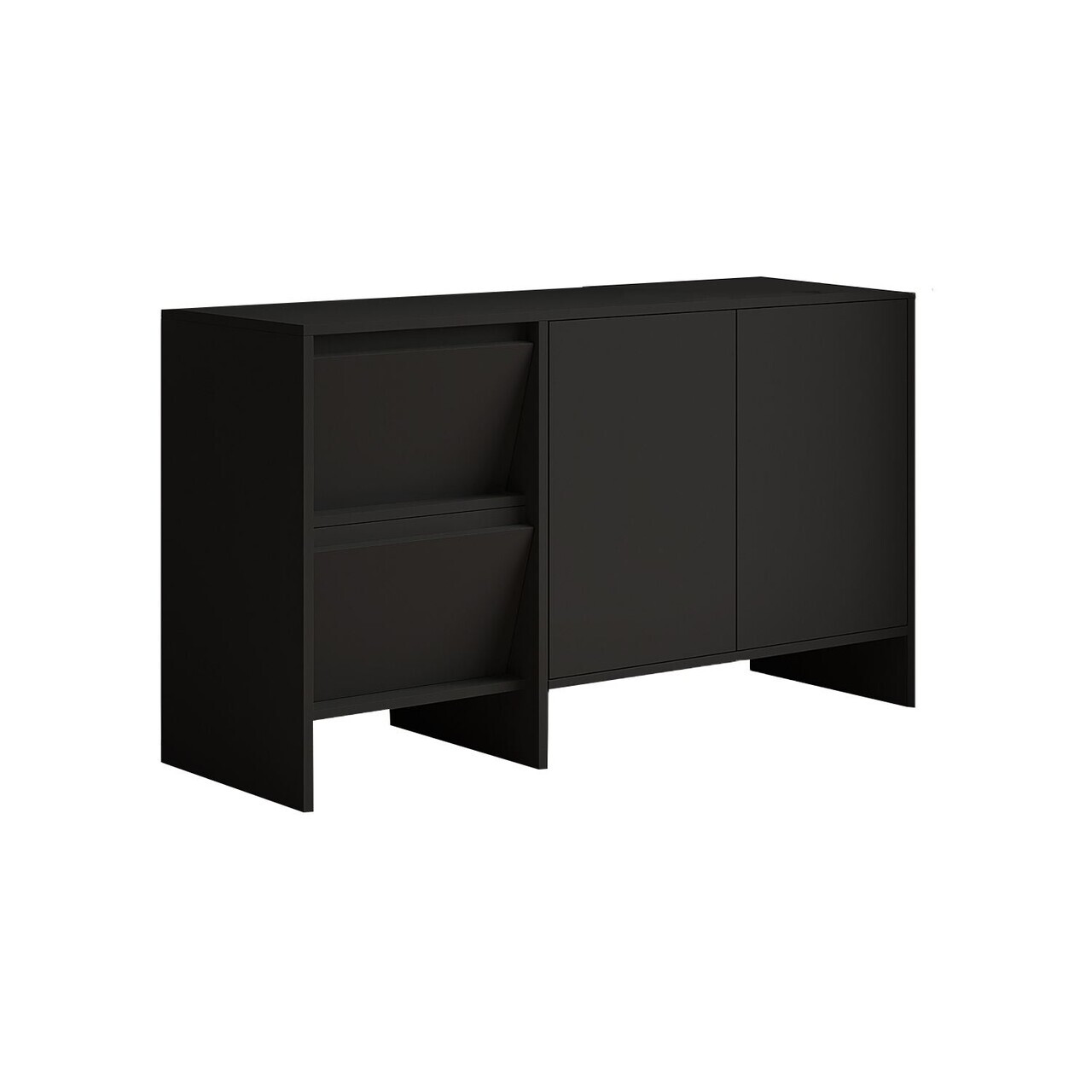 Consola, Hanah Home, Laris 130, 130x81.8x44 cm, PAL, Negru — imaginea 5