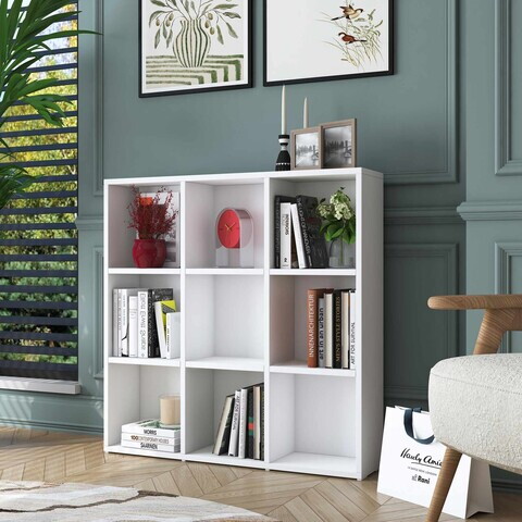 Corp biblioteca, Hanah Home, HC121, 90x90x20 cm, Alb